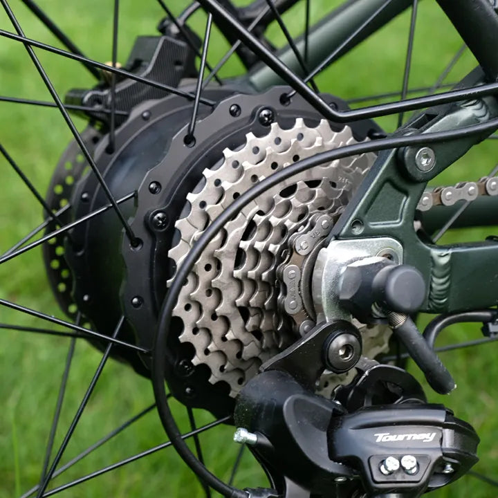 Burchda R5 Pro electric bike 7-speed gear shift