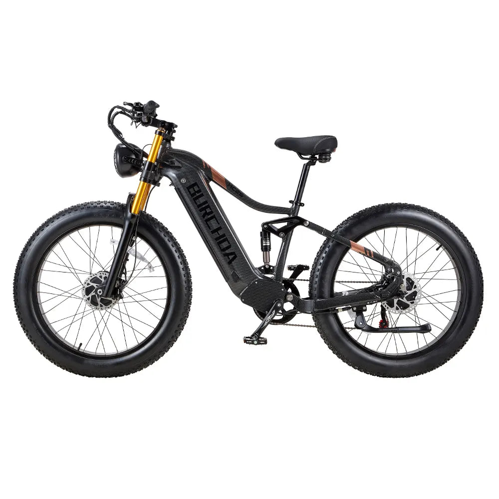 Front view of the BURCHDA HC26 fat-tire e-bike