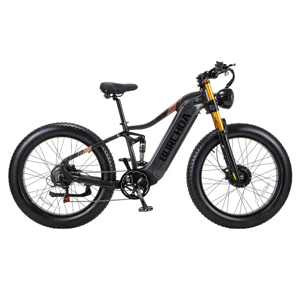 Front view of the BURCHDA HC26 fat-tire e-bike