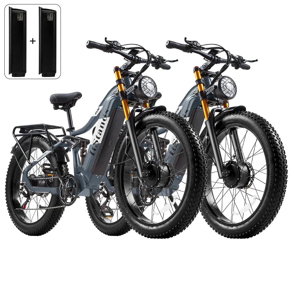 Burchda RX30 Long Range Full Suspension Mountain eBike Combo | 3000W 48V 60Ah