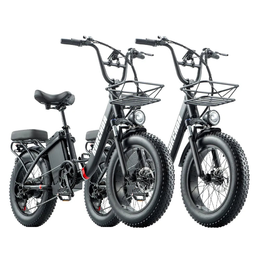 BURCHDA U8 electric bike black combo
