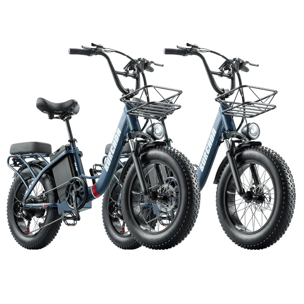 BURCHDA U8 electric bike blue combo