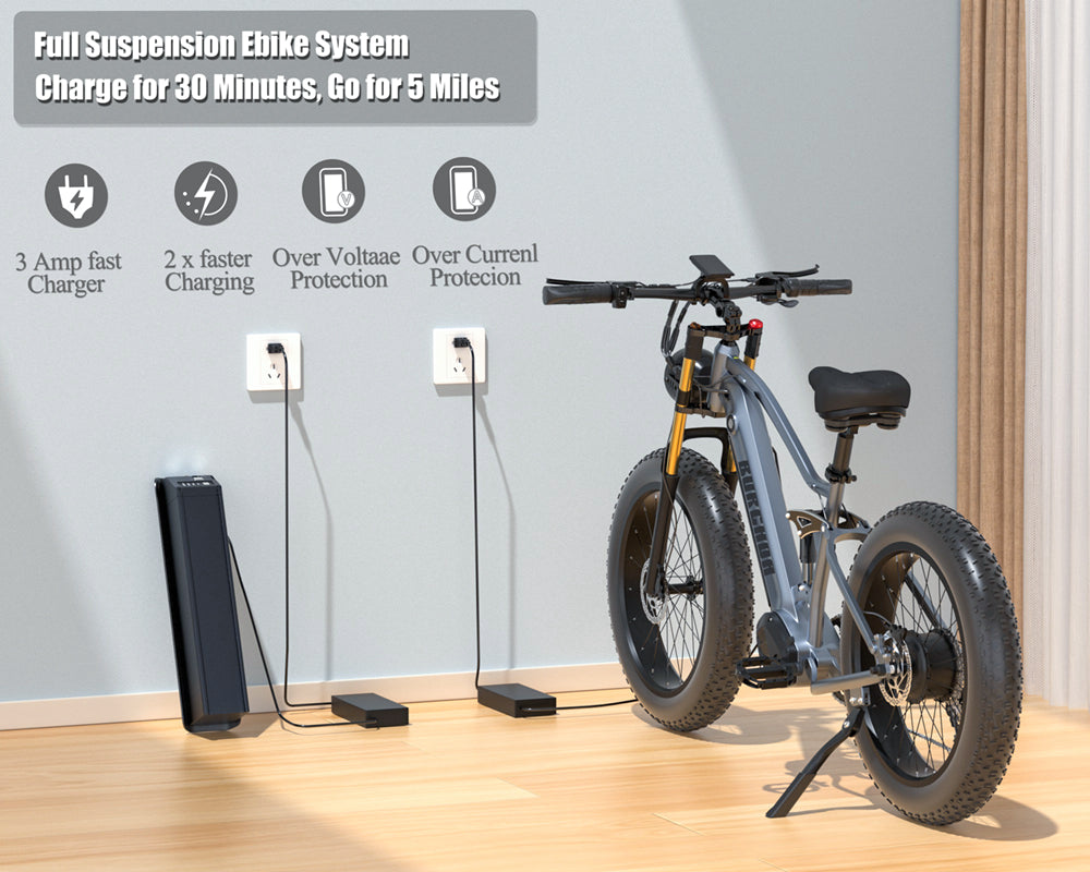 BURCHDA-Bicicleta Eléctrica RX80 para adultos, bici con Motor de